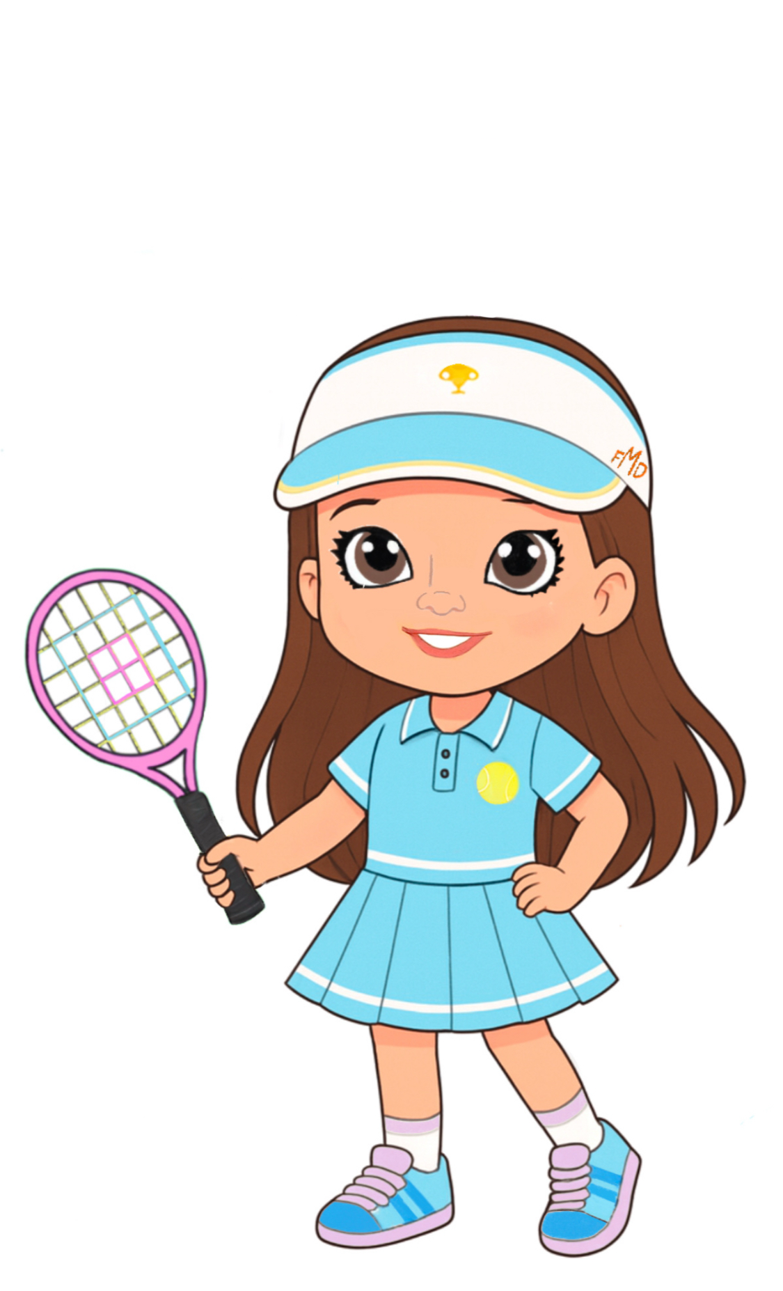 Tennis Player Sticker (Girl)